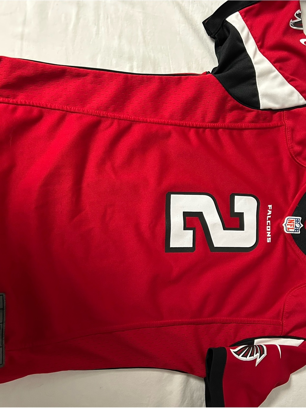 NFL Women’s medium or kids XL Red Falcons Shorts with Black & White Accents Ryan